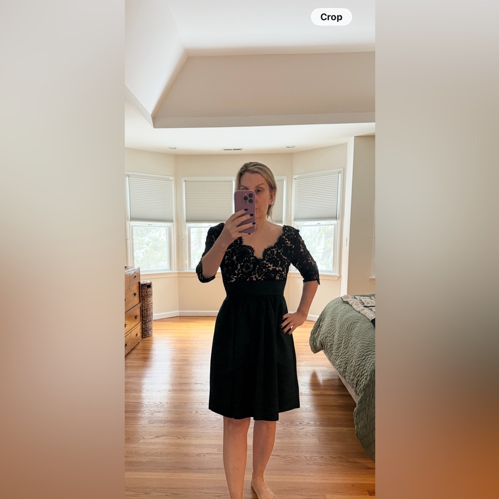 Eliza J Green Lace Long Sleeve Dress